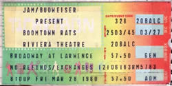 Boomtown Rats Tickets